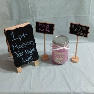 Mason Jar Night Light with lights